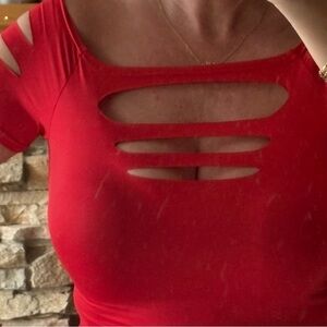 Elegant Red Women's Top